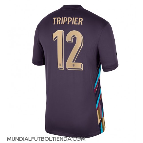 Camiseta Inglaterra Kieran Trippier #12 Segunda Equipación Replica Eurocopa 2024 mangas cortas